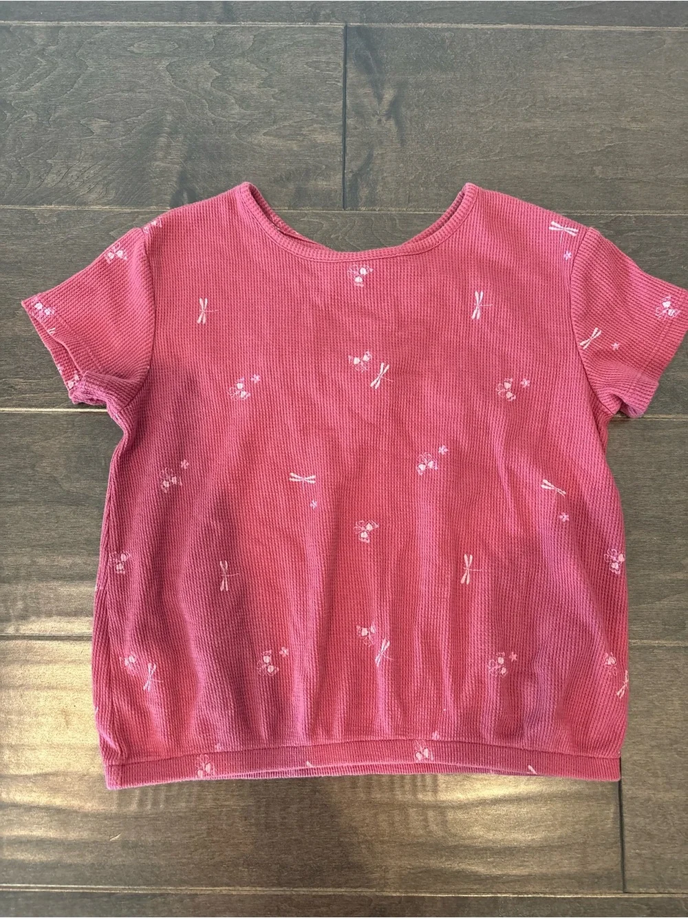 OshKosh B'gosh Rose Pink Short Sleeve Top with Dragonfly Motif